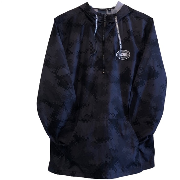 Vans Other - VANS Black Camo 1/4 Lightweight Pullover Jacket